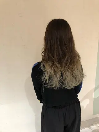 ロング カラー 小島嵩人 縮毛矯正 髪質改善のヘアスタイル