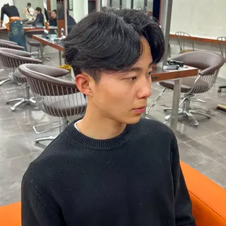 ショート メンズ センターパート/ 暖色カラーayuのヘアスタイル