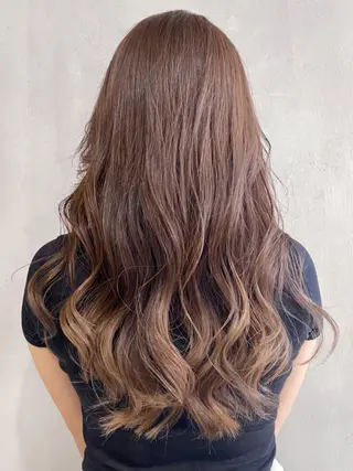 セミロング カラー パーマ ヘアアレンジ ITbyALBUM 中野店のヘアスタイル