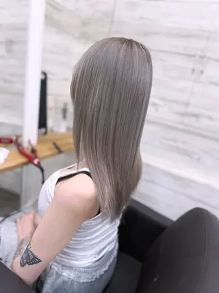 セミロング カラー 北沢 隆のヘアスタイル