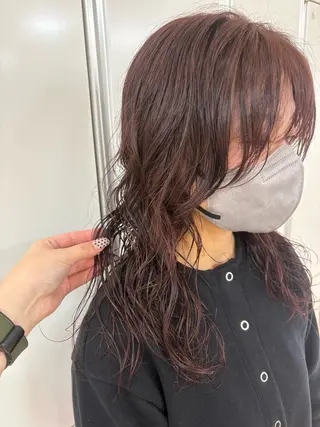 ロング カラー パーマ CREA渋沢 モデル募集🌺アイナのヘアスタイル