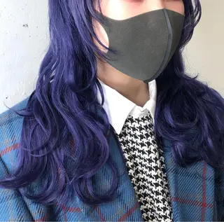 ロング カラー パーマ ヘアアレンジ メンズ 八巻 晴香のヘアスタイル