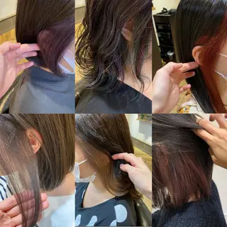 ミディアム カラー 艶カラー/韓国顔周り 🎀mamiのヘアスタイル