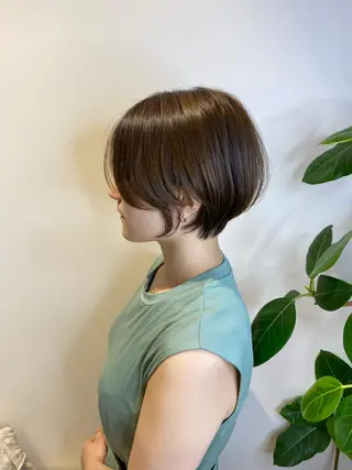 ショート レイヤー/韓国/ボブ 縮毛矯正/畠中ケントのヘアスタイル