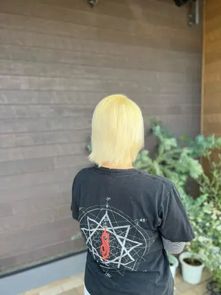 セミロング カラー 太白区白髪ぼかし/ ボブカット/千葉達人のヘアスタイル