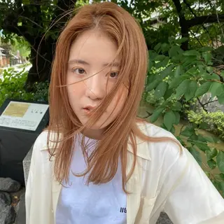 セミロング カラー パーマ ヘアアレンジ メンズ キッズ ネイル マツエク・マツパ EMANON梅田店所属・前川 朋香のヘアスタイル