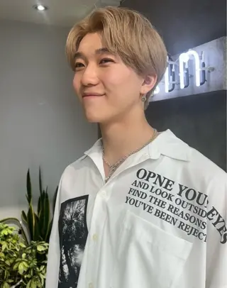 ショート カラー メンズ ナチュラル×色気パ ーマ 渋谷/マナミのヘアスタイル