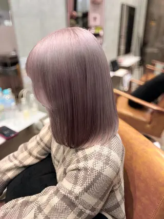 セミロング カラー ルーツカラー/ デザインカラー/井川のヘアスタイル