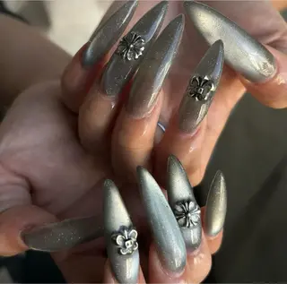 ロング Latte Nail 十三のネイルデザイン