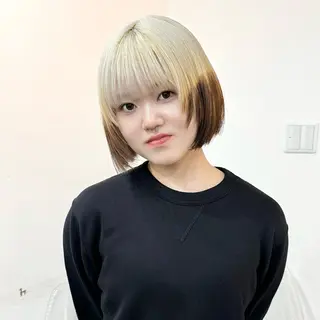 ショート カラー 透明感ワンカラー梅田 ダブルカラー/川上のヘアスタイル