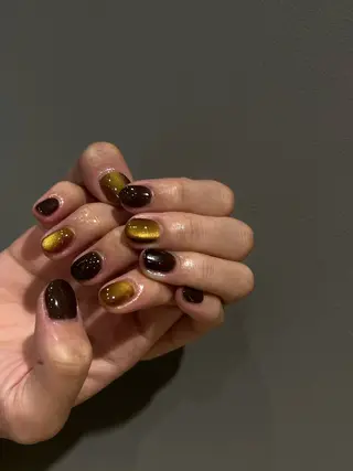 ネイル 金 柚嬉のネイルデザイン