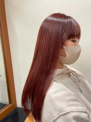 セミロング カラー 福川 絢音のヘアスタイル
