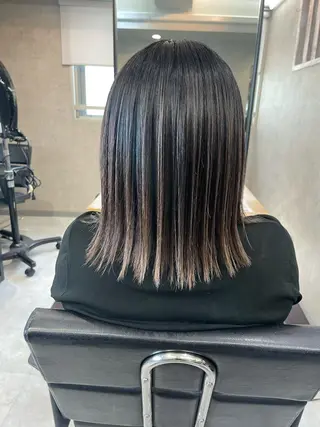 ミディアム カラー 松井那津子 /ハイライトブリーチのヘアスタイル