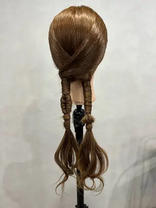 セミロング ヘアアレンジ さあや 【透け感/艶感】のヘアスタイル