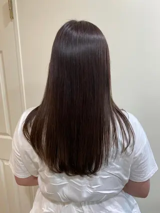 ロング カラー salowin渋谷kitaya park前所属・RIKA韓国ヘア/く びれヘア/上品カラーのヘアスタイル