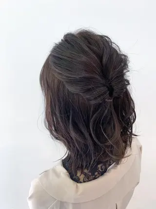 ミディアム カラー ヘアアレンジ Uni.所属・地毛風ストレート/ 髪質改善/榎本流行のヘアスタイル