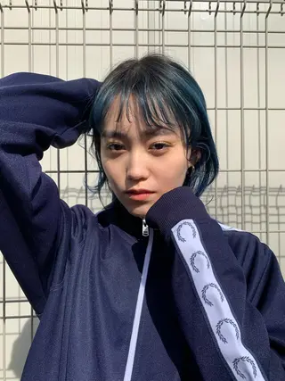 ミディアム カラー なかの りなのヘアスタイル