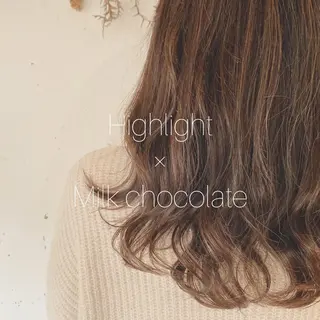 セミロング カラー 𓅰なかがわ ふみな𓅯のヘアスタイル