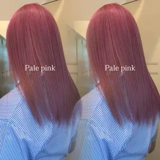 セミロング カラー ハイトーンカラー/エ クステ/デザインのヘアスタイル