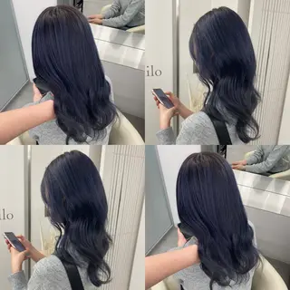 セミロング カラー 江坂トレンド韓国風 髪質改善shinoのヘアスタイル