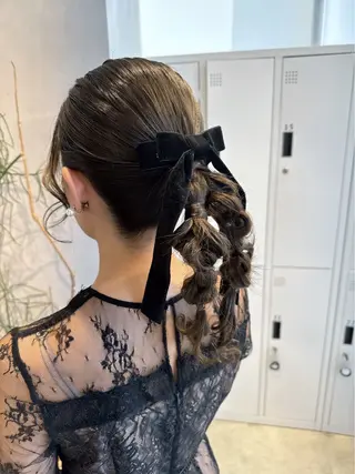 ヘアアレンジ 透明感カラー✨艶髪 制作🌱山根あゆみのヘアスタイル