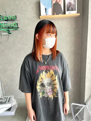 セミロング カラー mood tatemachiのヘアスタイル