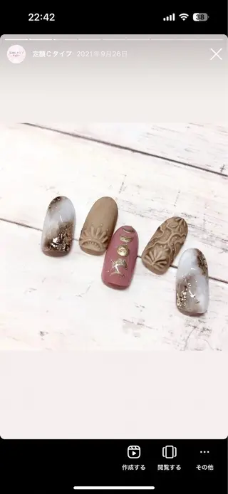 ネイル She Nail studio原宿店所属・akari原宿 プライベートサロンのネイルデザイン