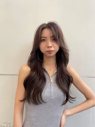 ロング カラー 横浜/レイヤーカット /韓国ヘア/佐藤記正のヘアスタイル