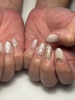 ネイル sunny nail所属・sunny ニュアンス/手描き/のネイルデザイン