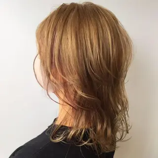 ミディアム カラー ブリーチ/ヘアケア/ 艶髪/イギチハルのヘアスタイル