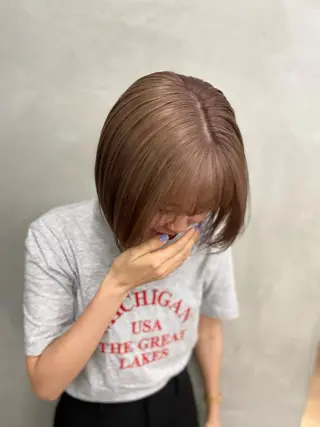 ミディアム カラー ヘアアレンジ mina 🌷のヘアスタイル