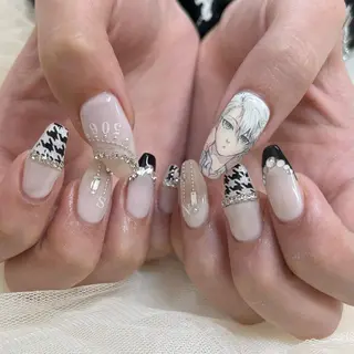 セミロング ネイル 池袋痛ネイル Nok. 渡辺のネイルデザイン