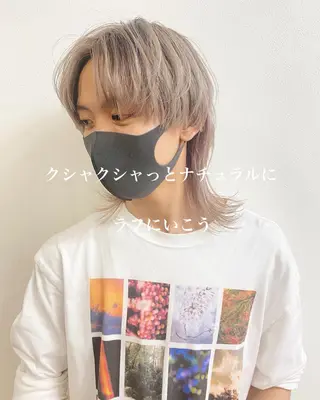 ショート カラー パーマ ヘアアレンジ メンズ 【池袋/スパイキー ショート】ⓝⓘⓜⓤのヘアスタイル