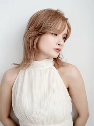 ミディアム ハッシュカット 韓国レイヤー　原宿のヘアスタイル