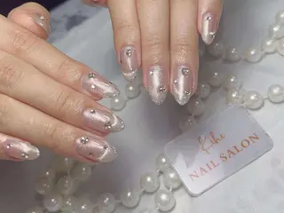 ネイル ユリ🎀長さだし/ パラジェル/持ち込みのネイルデザイン