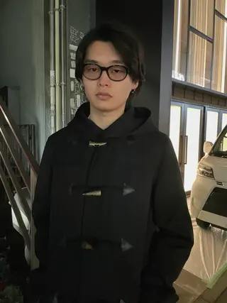 ミディアム カラー メンズ スパイラルパーマ 🌐hina⭐️のヘアスタイル