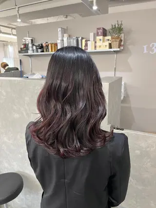 ミディアム カラー REAL【レアル】所属・グレージュ/透け感 カラー/透明感カラーのヘアスタイル