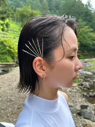 ショート ヘアアレンジ 似合わせカット /パーマ岡本淳平のヘアスタイル