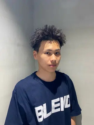 ショート パーマ メンズ fifth天神大名メンズサロン(フィフス)所属・fifth天神パーマ 特化/大田宗一朗のヘアスタイル