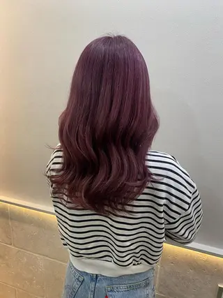 セミロング カラー Rinka/梅田/ 透け感カラー🤎のヘアスタイル