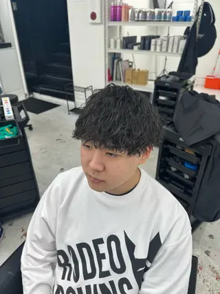 ショート パーマ メンズ 柏メンズカットパーマ NO.1タイチのヘアスタイル