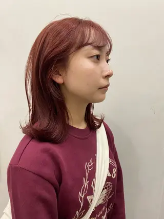 ミディアム sea's所属・ヒラカホ/矢場町/ ブリーチ/似合わせのヘアスタイル