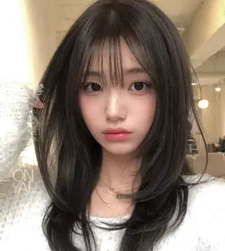 ロング レイヤー/顔周り/ 韓国ヘア🤍フウカのヘアスタイル