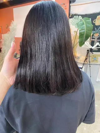 ミディアム カラー ヘアアレンジ メンズ ネイル マツエク・マツパ アイブロウ chapter問屋町 💘小室明華のヘアスタイル
