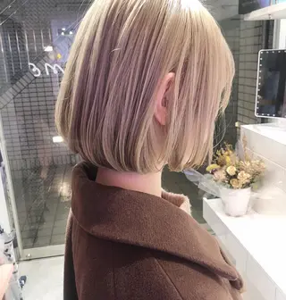 ショート カラー ヘアアレンジ 透明感カラー× レイヤーカット✨高梨のヘアスタイル