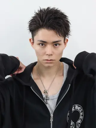 ショート カラー パーマ メンズ シースルーマッシュ/ メンズ/KYOHEIのヘアスタイル