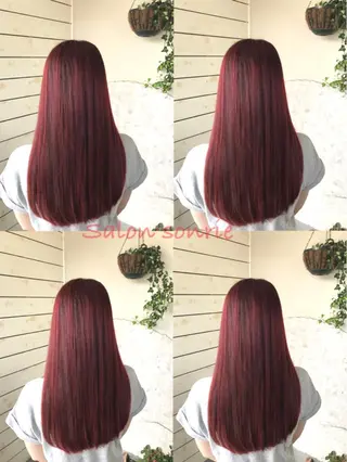 ロング カラー ヘアアレンジ 美容室 ソンリエのヘアスタイル