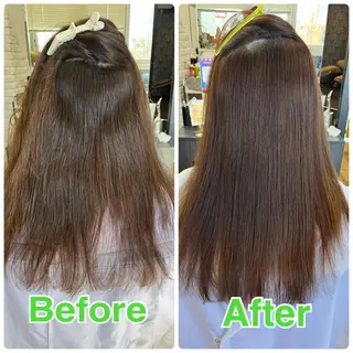 ロング パーマ きむえり/髪質改善 /セット/カラーのヘアスタイル