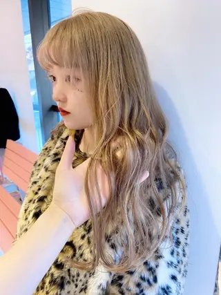 ロング カラー レイヤー×グレージュ /ピンク🩷mioのヘアスタイル