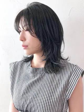 ミディアム カラー パーマ ヘアアレンジ ITbyALBUM 中野店のヘアスタイル